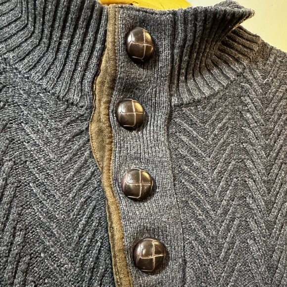 Haggar Dark Blue Ribbed Men's Knit Sweater – Size Large - Perfect Condition - Picture 5 of 8
